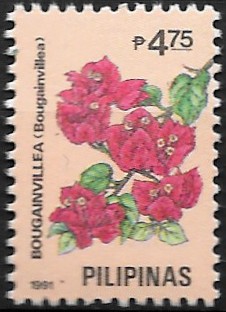 1991 Flowers  - Bougainvillea (red)