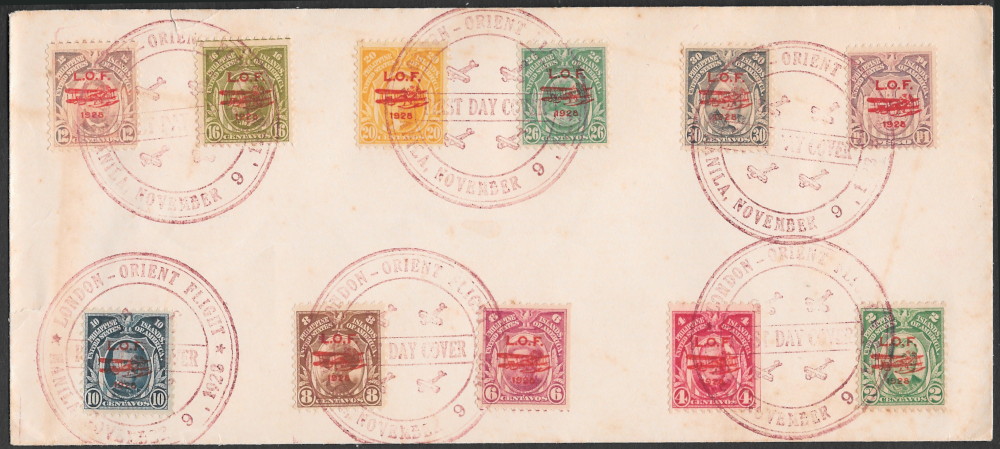 1928 London-Orient Flight First Day Cover complete set