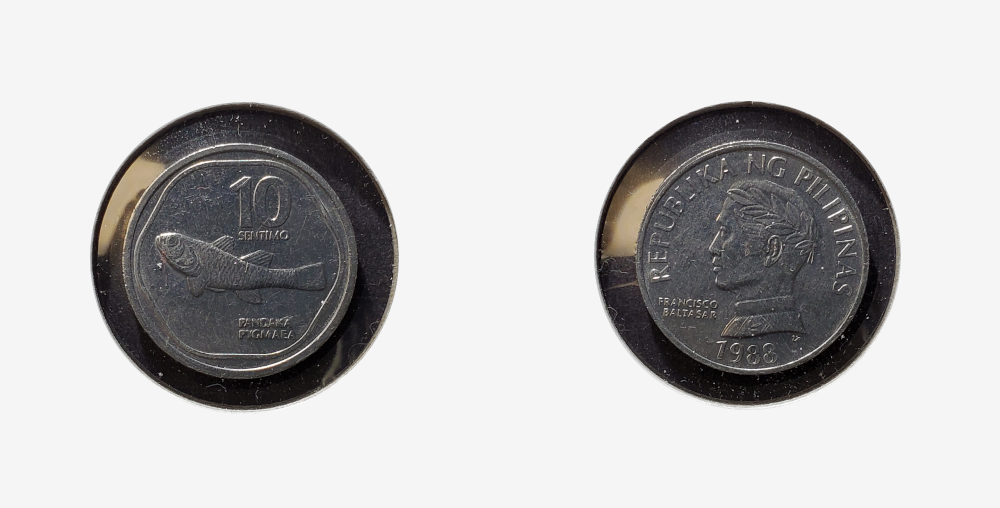 1983 KM240.2 10 sentimo coin