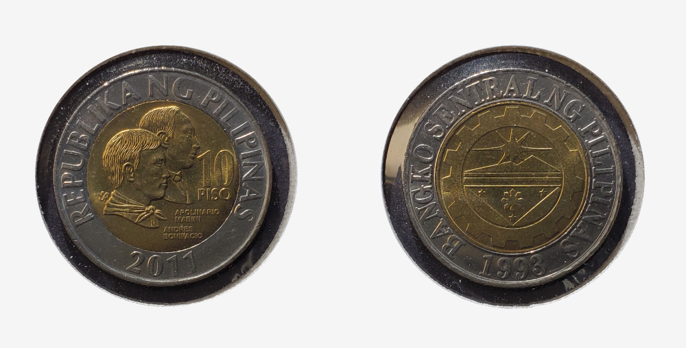 2011 KM278 (die 3) 10 piso coin