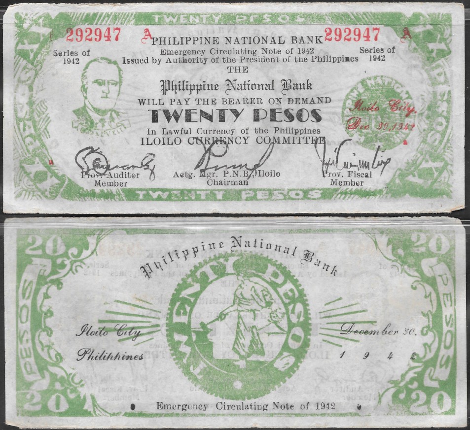 1942 Iloilo 20 pesos