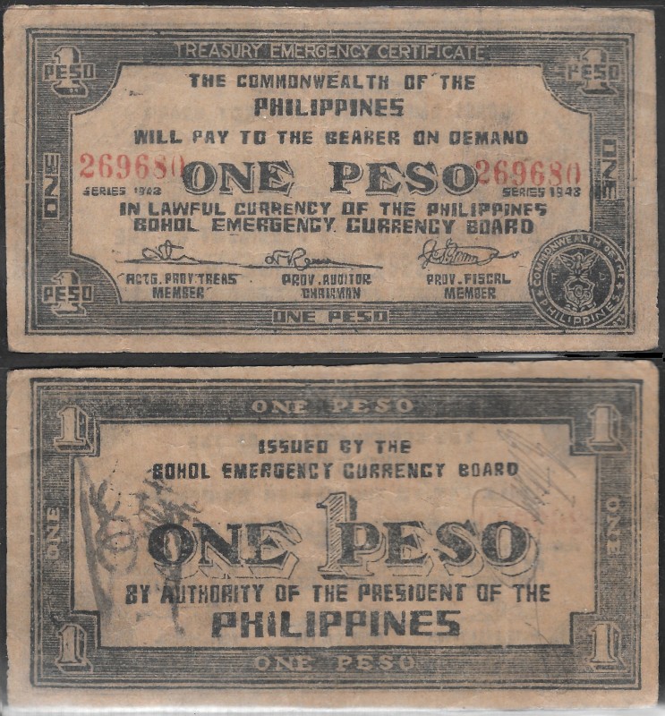 1943 Bohol 1 Peso