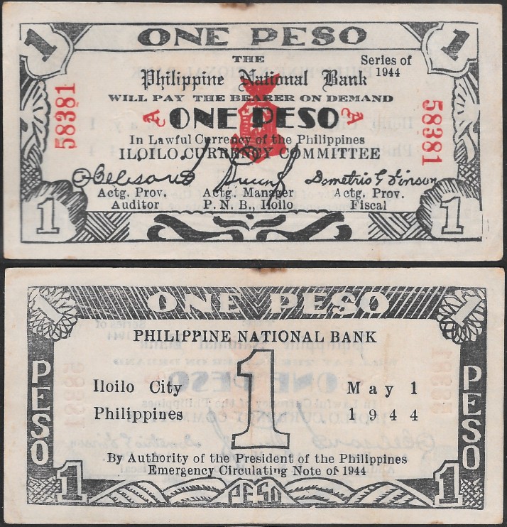 1944 Iloilo 1 peso