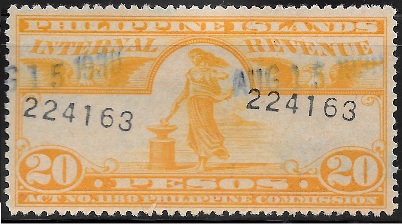 1930-31 20p Philippine Revenue Stamp