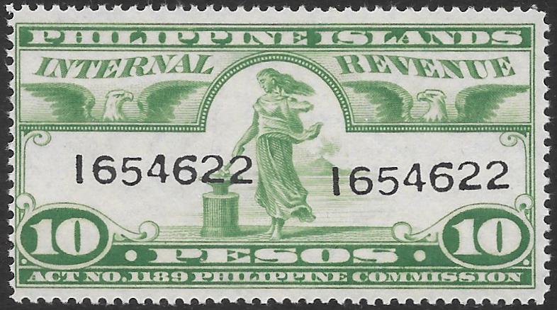 1934-37 10p Philippine Revenue Stamp