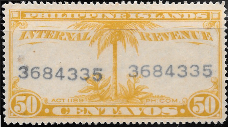 1934-37 50c Philippine Revenue Stamp