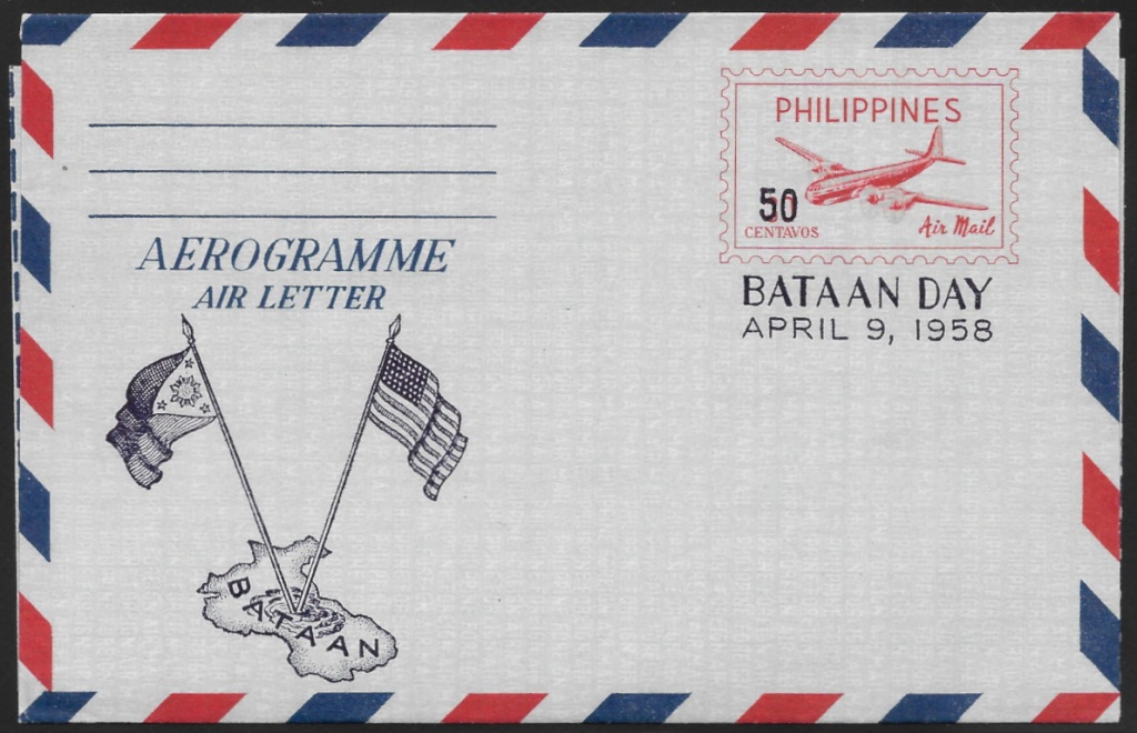 1958 Aerogramme, unused