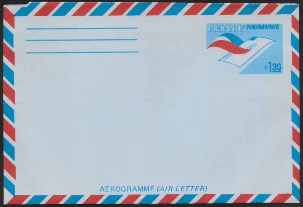 1977 Aerogramme, unused