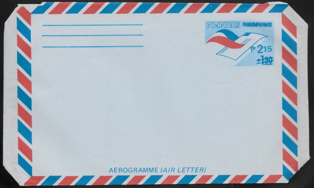 1980 Aerogramme, unused
