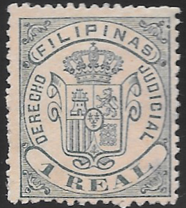 1878 - 1 Real Derecho Judicial Revenue Stamp