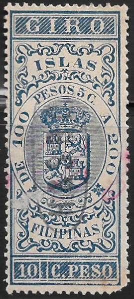 1888 - 10c Giro Revenue Stamp