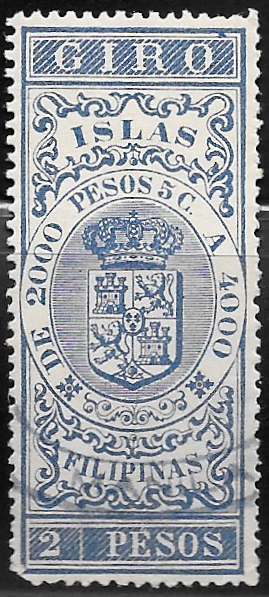 1888 - 2p Giro Revenue Stamp