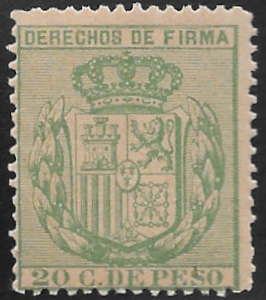 1890 - 20p Dercehos de Firma Revenue Stamp
