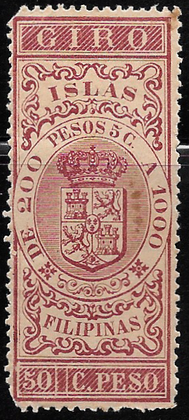 1891 - 50c Giro Revenue Stamp