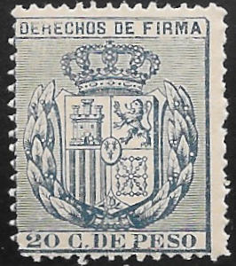 1894 - 20c Dercehos de Firma Revenue Stamp