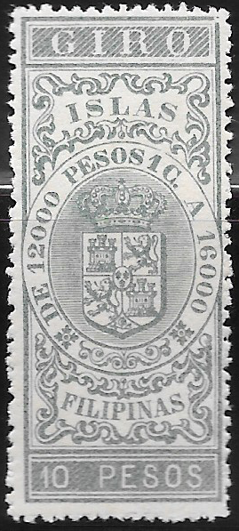 1896 - 10p Giro Revenue Stamp