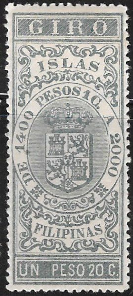 1896 - 1p20c Giro Revenue Stamp