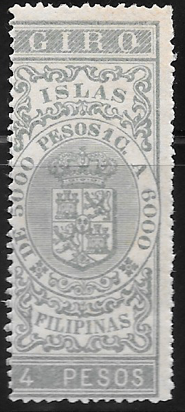 1896 - 4p Giro Revenue Stamp