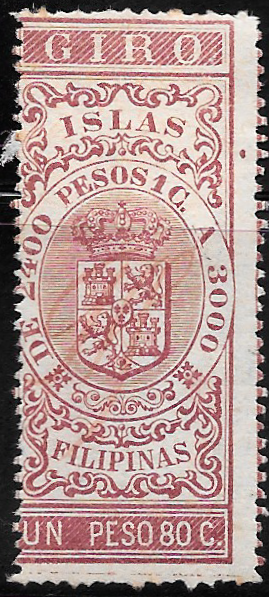 1897 - 1.80p Giro Revenue Stamp