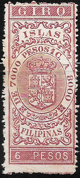 1897 - 6p Giro Revenue Stamp
