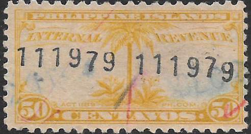 1928 50c Philippine Revenue Stamp