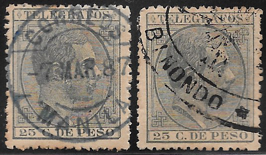 1886 - 25c example of dual usage cancellations