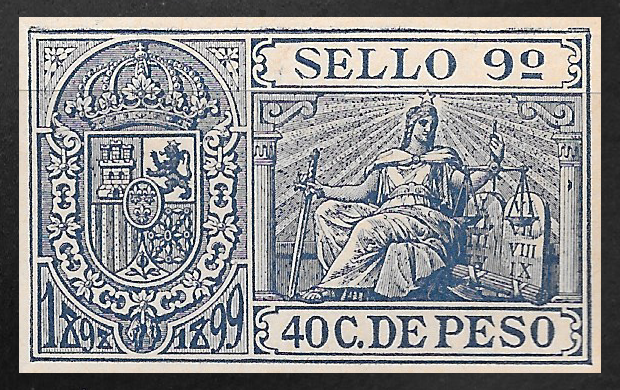 1898 Timbre Movil 40c revenue stamp