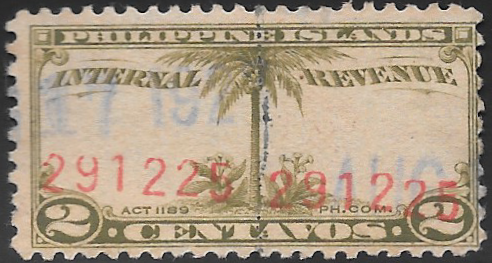 1917-27 2c Philippine Revenue Stamp