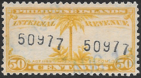 1917-27 50c Philippine Revenue Stamp