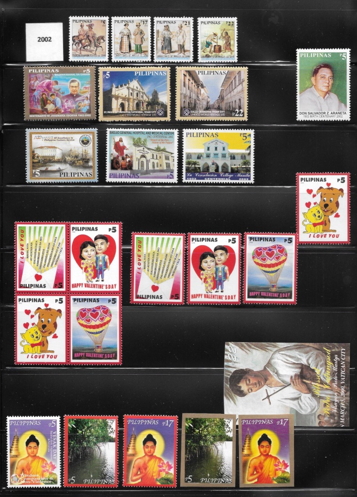 Philippines 2002 stamp set page 1