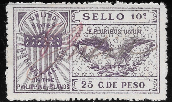 1901 - 25c Documentary Revenue Stamp