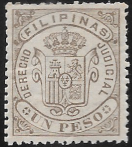 1882 - 1p Derecho Judicial Revenue Stamp