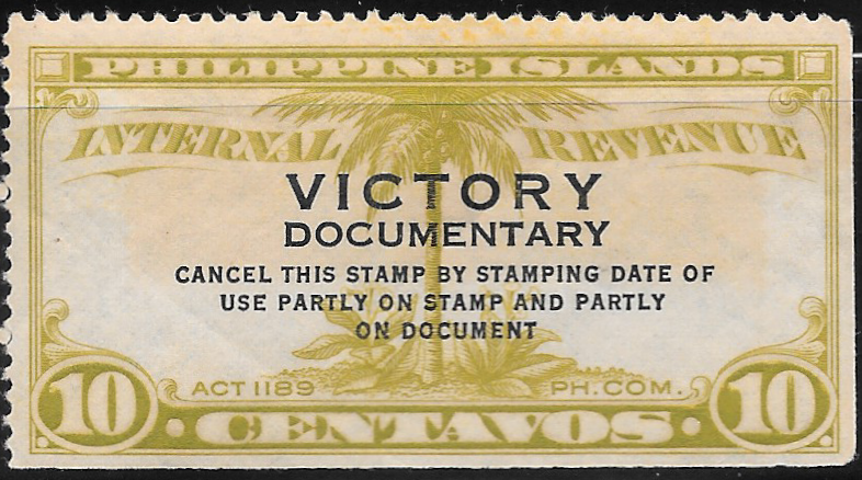 1945 - 20c Documentary Revenue Stamp - US Administration "Victory"