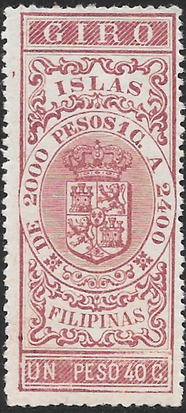 1897 - 1p40c Giro Revenue Stamp