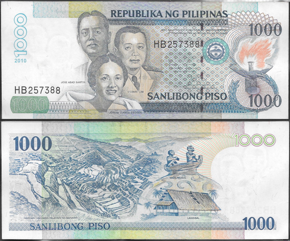 2010 BSP Series 1000 Piso Banknote