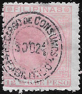 1888 Recargo de Consumas on postage Stamp