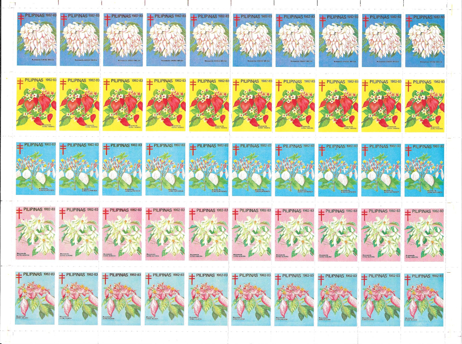 1982 Christmas Seals - Full Sheet
