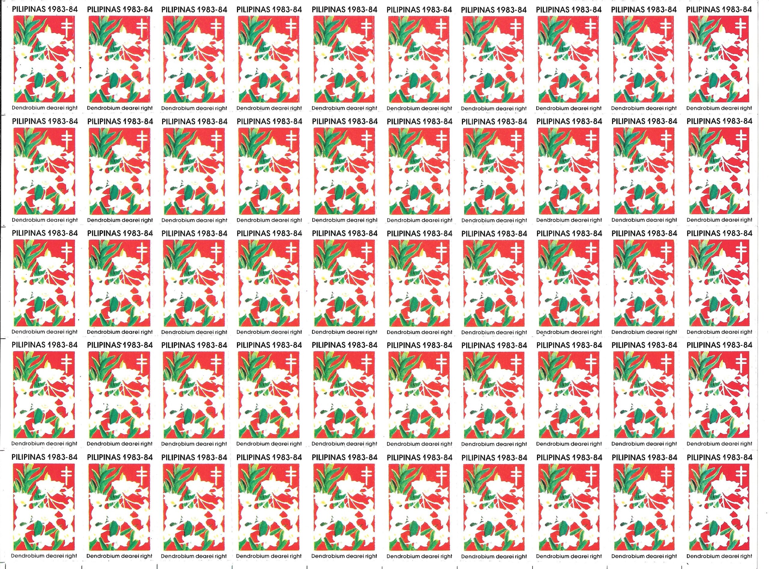 1983 Christmas Seals - Full Sheet (imperforate)