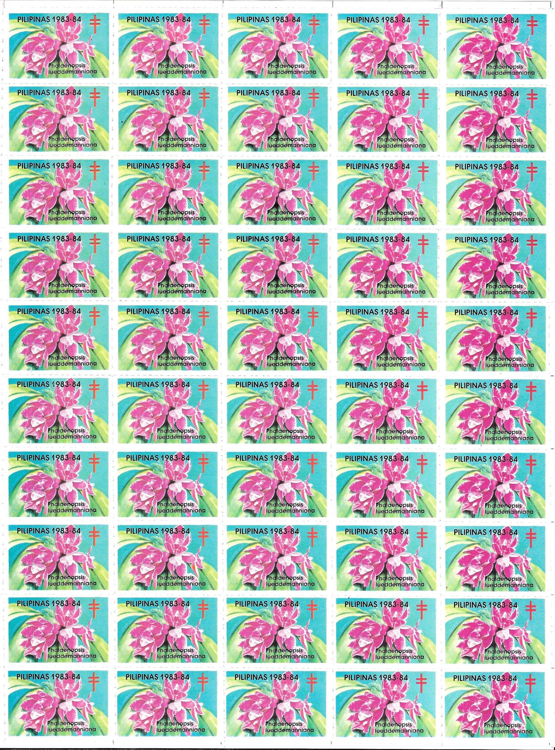 1983 Christmas Seals - Full Sheet (imperforate)