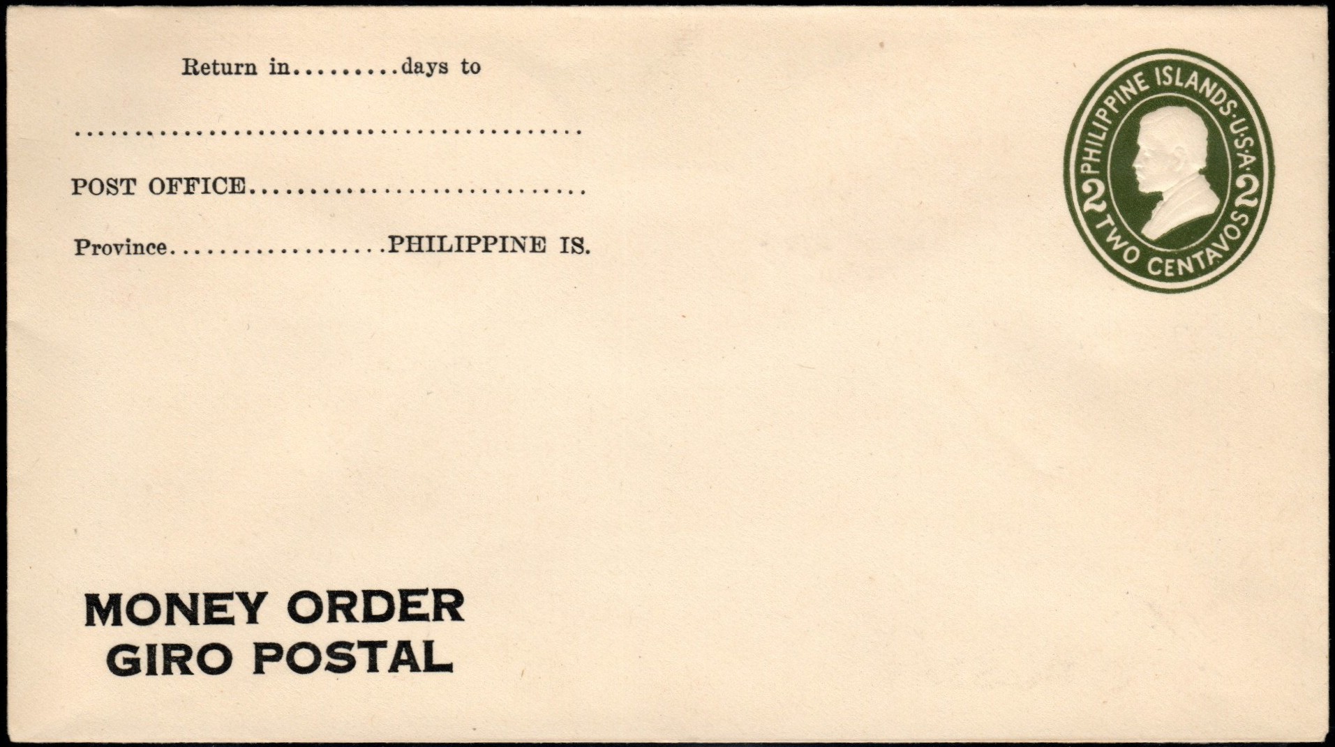 1908 - U38 (Return Card and Giro Postal) - Size 5