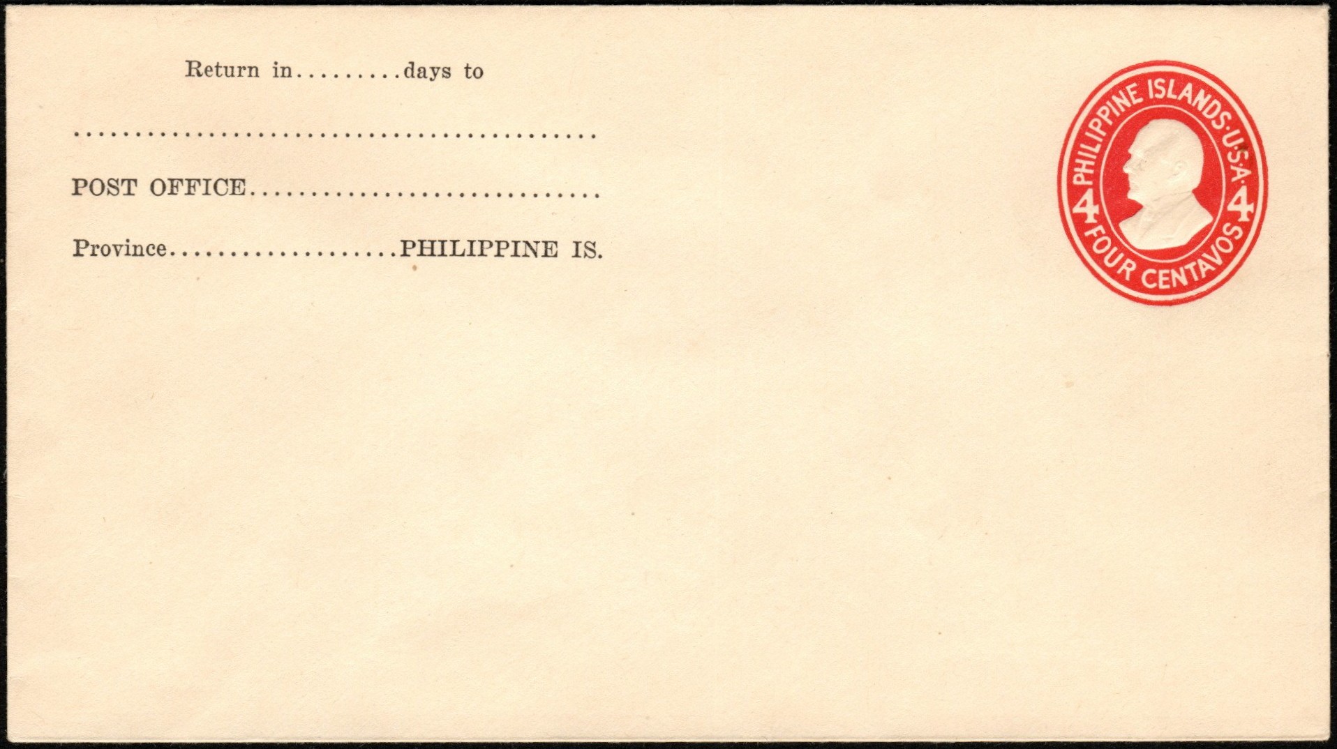 Scott:U35 / UPSS:82 4c McKinley in carmine on white wove paper with CC-1