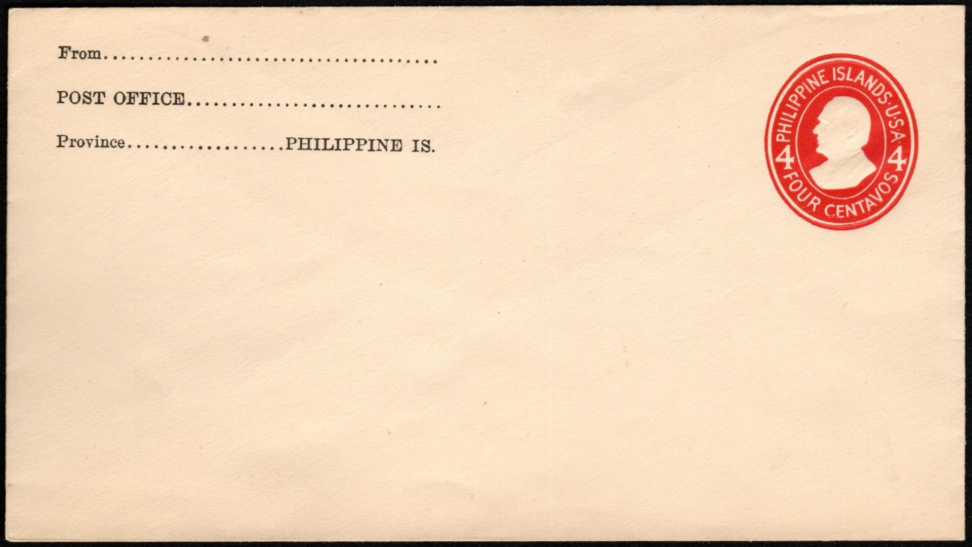 Scott:U35 / UPSS:86b - 4c McKinley in carmine on white wove paper with CC-1