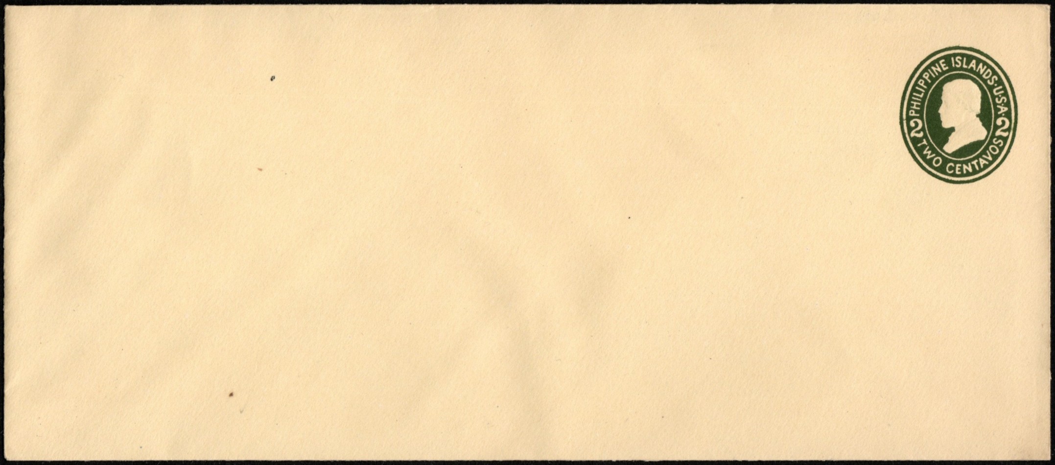 Scott:U31 / UPSS:71 - 2c Rizal in green on amber laid paper