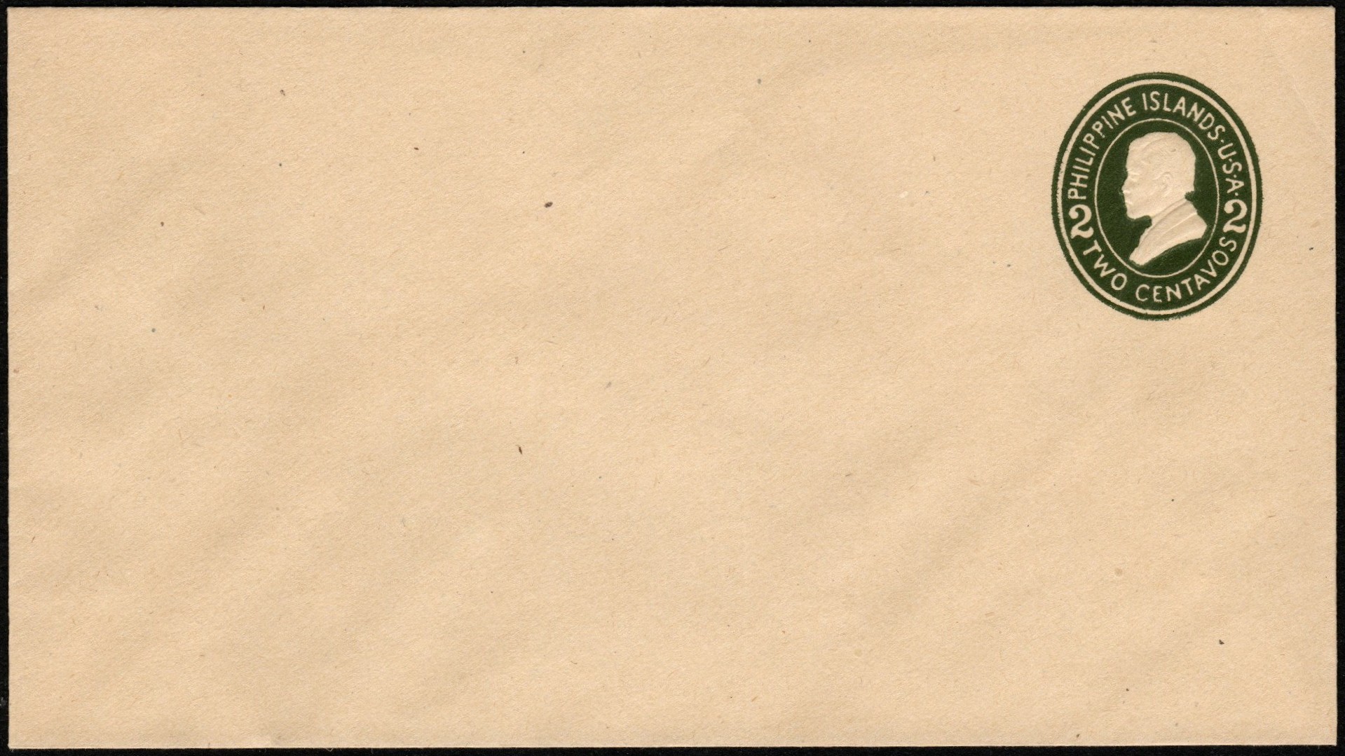 Scott:U34 / UPSS:80 - 2c Rizal in green on manila laid paper