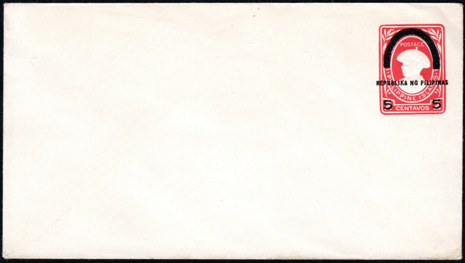 Scott:NU2 / UPSS:117 - 2c Juan de la Cruz Japanese Occupation 5c Overprint